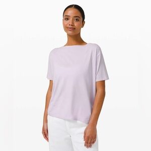Lululemon Back In Action Lavender Short Sleeve Tee